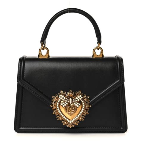 dolce gabbana small devotion bag|Small smooth calfskin Devotion bag in Black for Women.